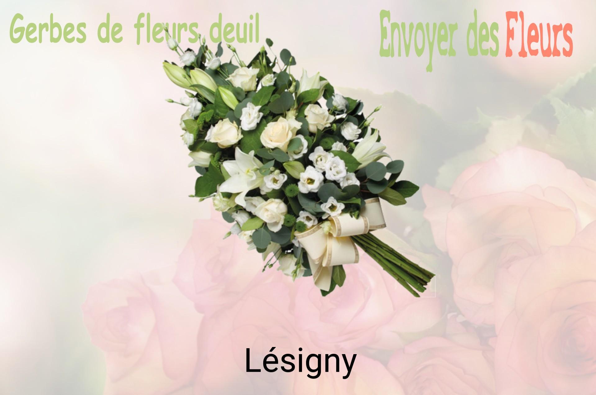 Gerbe de fleurs de deuil livrée à Lésigny